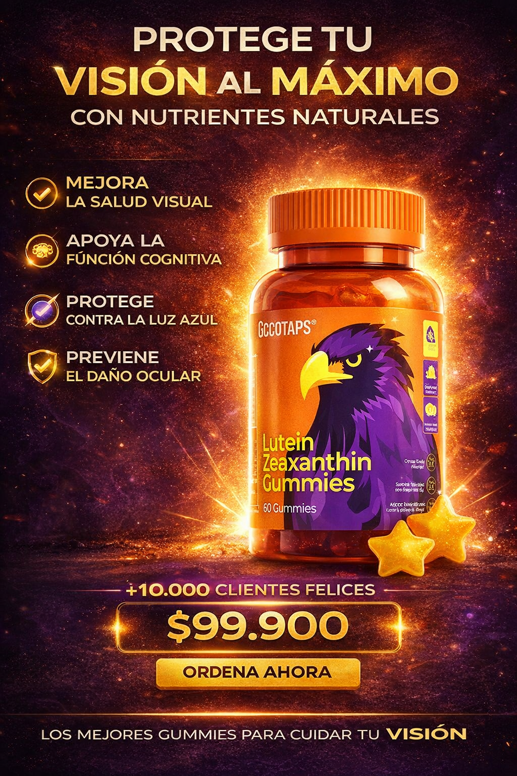 VisionGlow™️ – Gomitas de Luteína + Zeaxantina que Protegen tu Vista, Reducen Fatiga Visual y Mantienen Ojos Jóvenes ✅